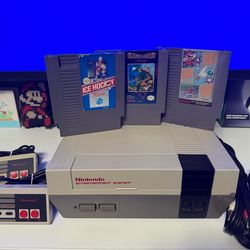 Nintendo NES system with games