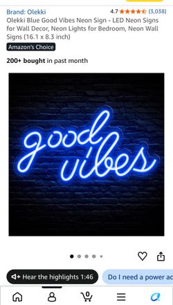 Blue Neon sign “Good Vibes”