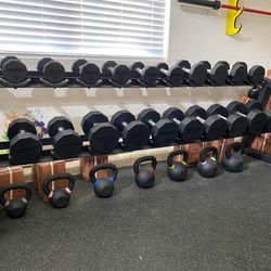 NEW TKO Dumbbell Set With Rack