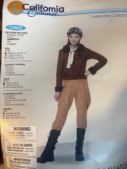 Amelia Earhart Aviator  Child Aviator Costume Medium
