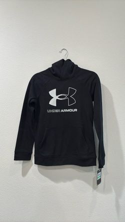 Under Armour Boy’s Armour fleece Big Logo Hoodie. Black. Sz L
