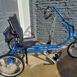 special needs tricycle from freedom concepts, adult size , 8 dpeeds , with 20" tires , very well cared for conditions