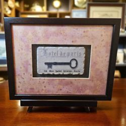 Antique Hotel de Paris Key Picture Frame w/ Stand