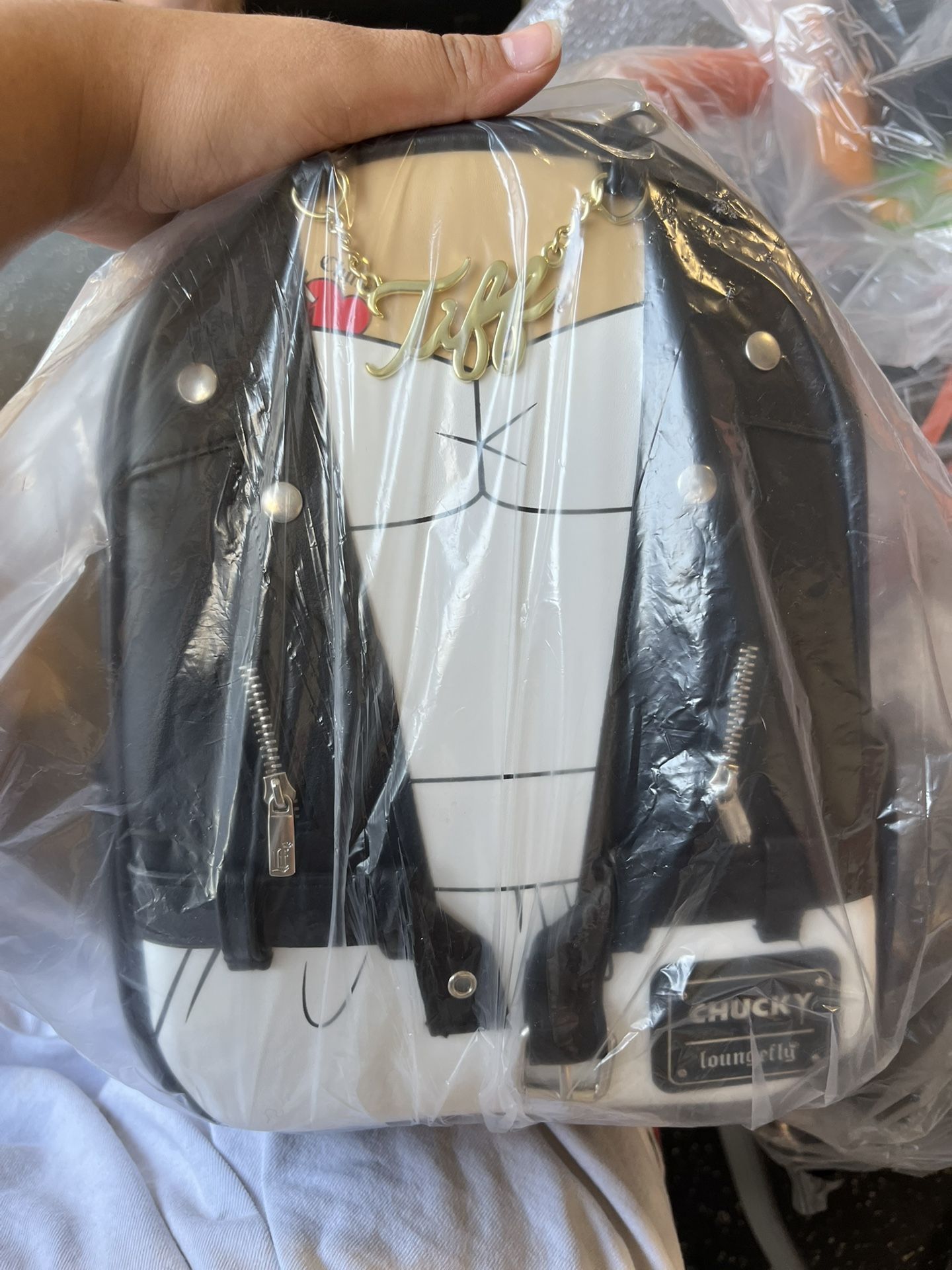 Loungefly Chuckys Girlfriend Tiffany Mini Backpack With Chain And Mini Pockets