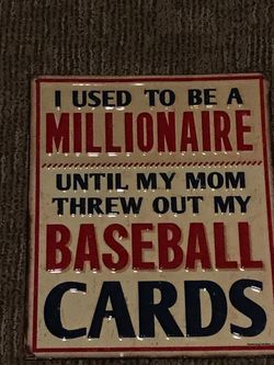 Raised letter metal baseball sign