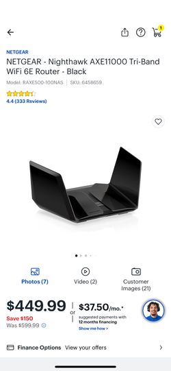 Title - NETGEAR - Nighthawk AXE11000 Tri-Band WiFi 6E Router - Black