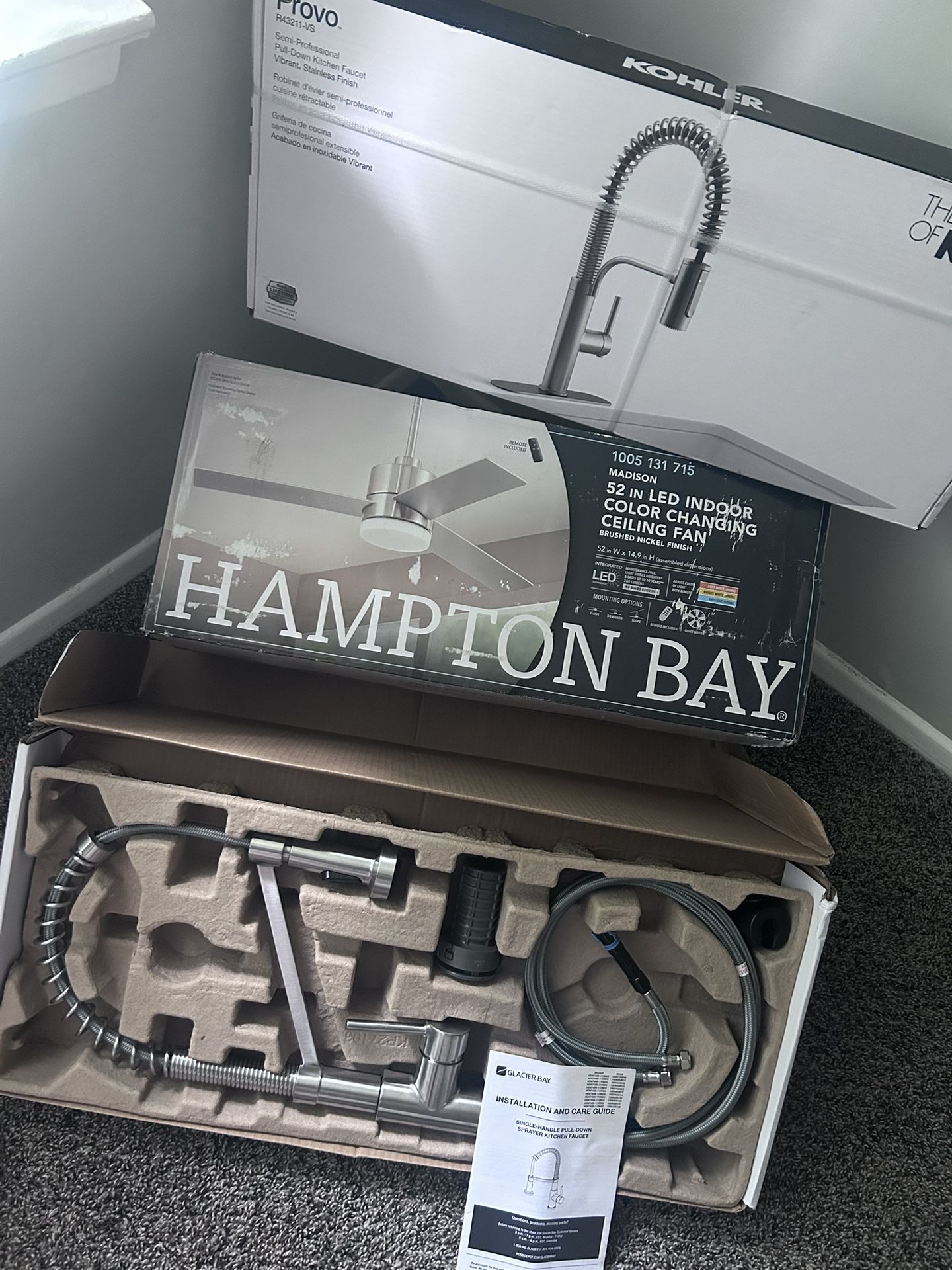 2 Kitchen Faucet And A Ceiling Fan Of All 3 For 360