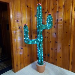  Lighted Artificial Cactus Decor6'8"