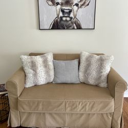 IKEA Slipcover Style Couch With Pullout Mattress