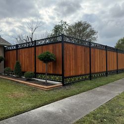 Wood And Metal Fence 