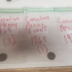 1960's Thru The 1990's Canadian Pennies