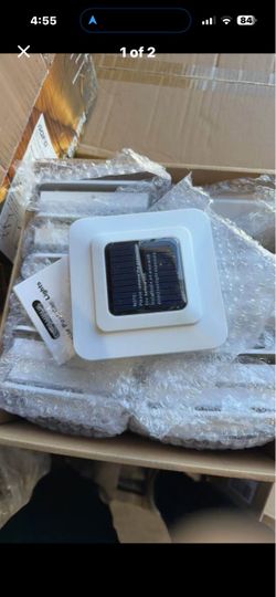 12pk White solar-powered post lights, new in box