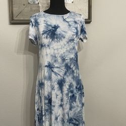 Tie Dye Blue Dress