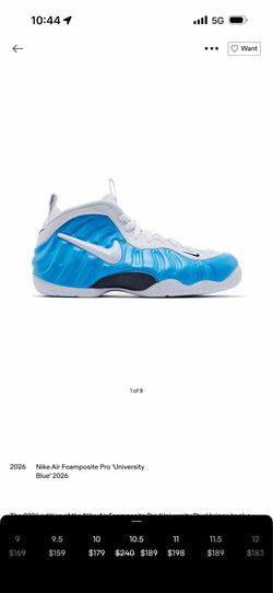 Air foamposite University blue
