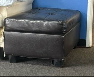 Black Faux Leather seat end