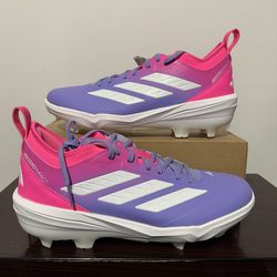 Adidas Adizero TPU Candy Baseball Cleats Pink White Purple Mens Size 12.5 JR7828