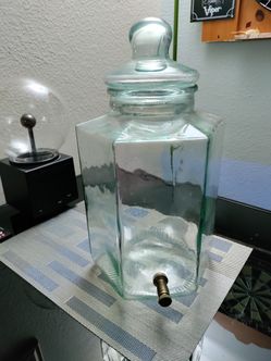 Vintage Glass Pitcher With Spigot