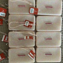 New! 8 Havaianas Glitter Bags Retails $34 Each