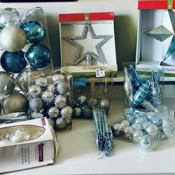 Sets of Ornaments - Blue and Silver
