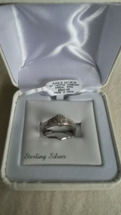 Diamond and silver ring