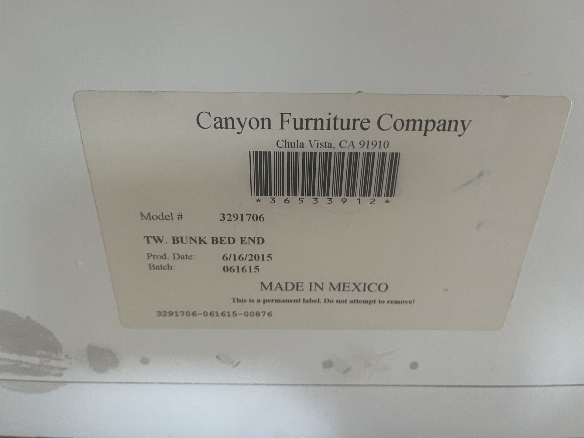 Canyon Furniture Co Twin stair bunk or loft bed white for Sale in Los