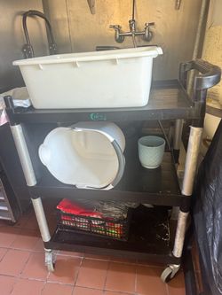 Heavy Duty Commercial Utility Cart - 3 Shelf Rolling Cart
