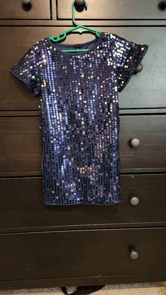 Toddler Dress Blue Sequine