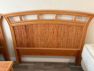 Rattan and Bamboo Bed Headboard