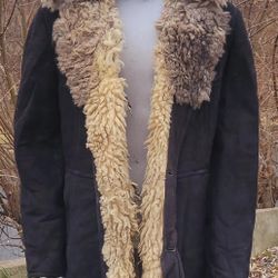 Vintage Soviet Military Shearling Coat - Authentic & Stylish