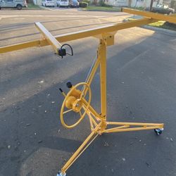 Yellow Drywall Lift Panel 11 ft. Lift Drywall Panel Hoist Jack Lifter