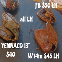 SOFTBALL & BASEBALL GLOVES.  FIRM PRICE 