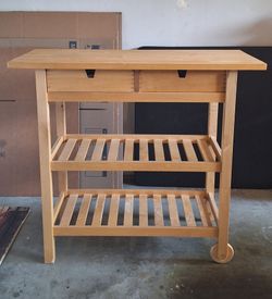 Wooden kitchen trolley/island