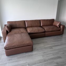 NEW Leather Cloud Couch Modular Sofa