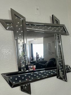 Silver Crystal Mirror