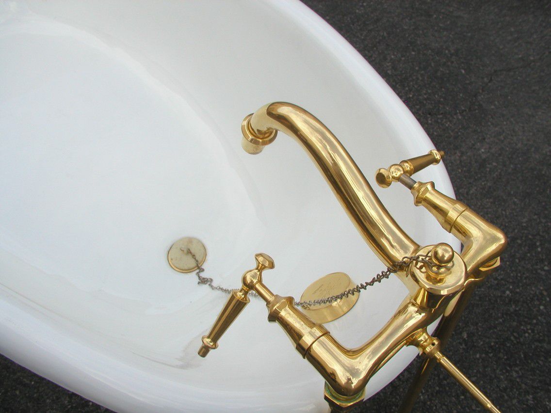 Birthday Bath Kohler Free-Standing Gold Plated Bathtub (bath tub)