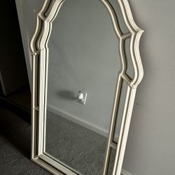 25”x44” Antique Mirror in Heavy Wooden Frame