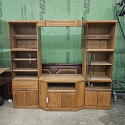 Wood Entertainment Center / Display Cabinet