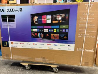65" screen oled C5 smart 4k ultra HDTV by LG thinQ.  No base included.  Free wall mount bracket.