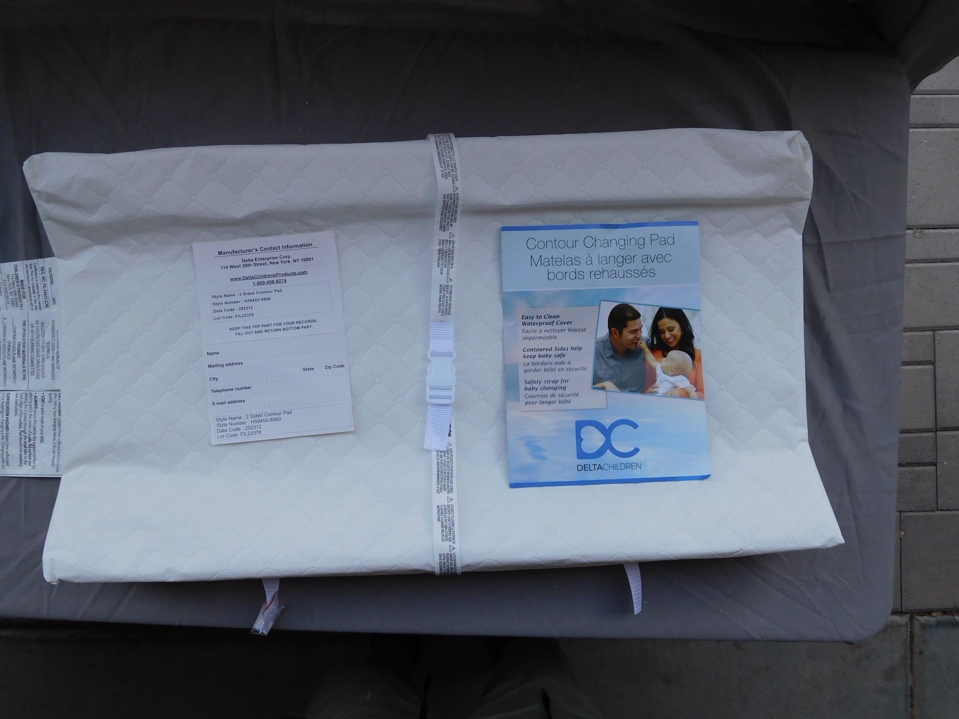 Changing Pad With Contoured Sides