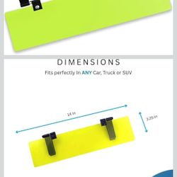 NEW, Glare Guard HyperBright Night Driving Visor, Replace Night Driving Glasses w/Anti-Glare Polarized Driving Visor for Headlight Glare Universal 14"