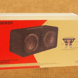 Kicker DCWR12 Dual 12" Subwoofer System Ported Box CompR Series 2000 Watts 48DCWR122
