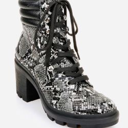 Rampage Spence Women's High Heel Combat Boots Size 7 and Size 8 New in box