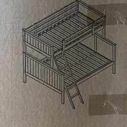 Twin Over Full Bunk Beds/ Dark Grey