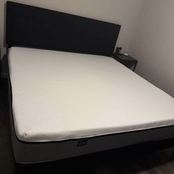 King size bed frame and mattress