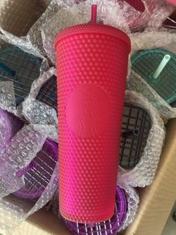 Starbucks Venti Studded Jeweled Grid Tumblers