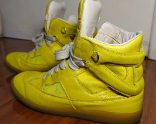 Maison Margiela 2015 Cutout Suede Mesh High Top Sneakers US7 EU40 UK6. 5