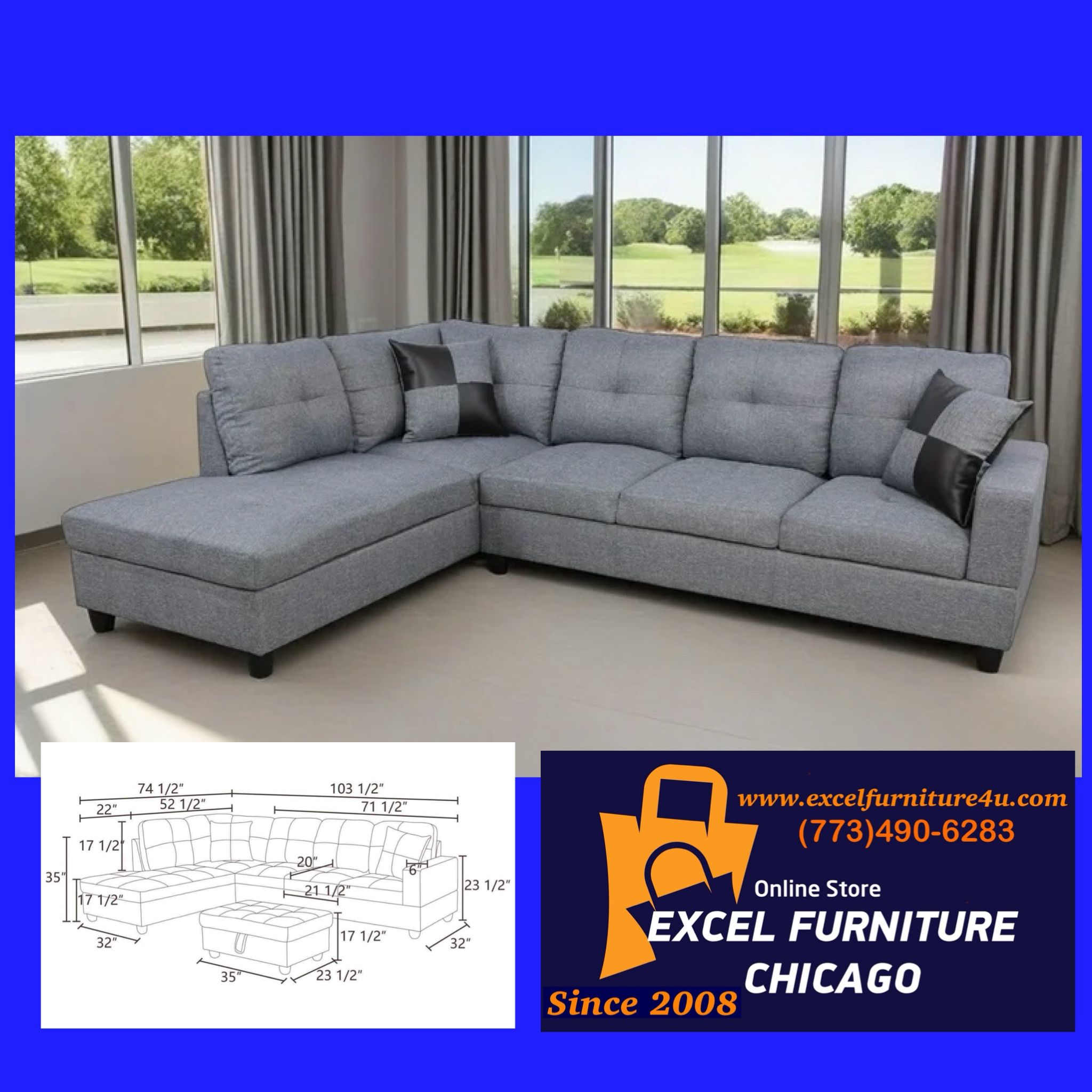 🌼FREE DELIVERY🌼Brand New Sectional Sofa Couch