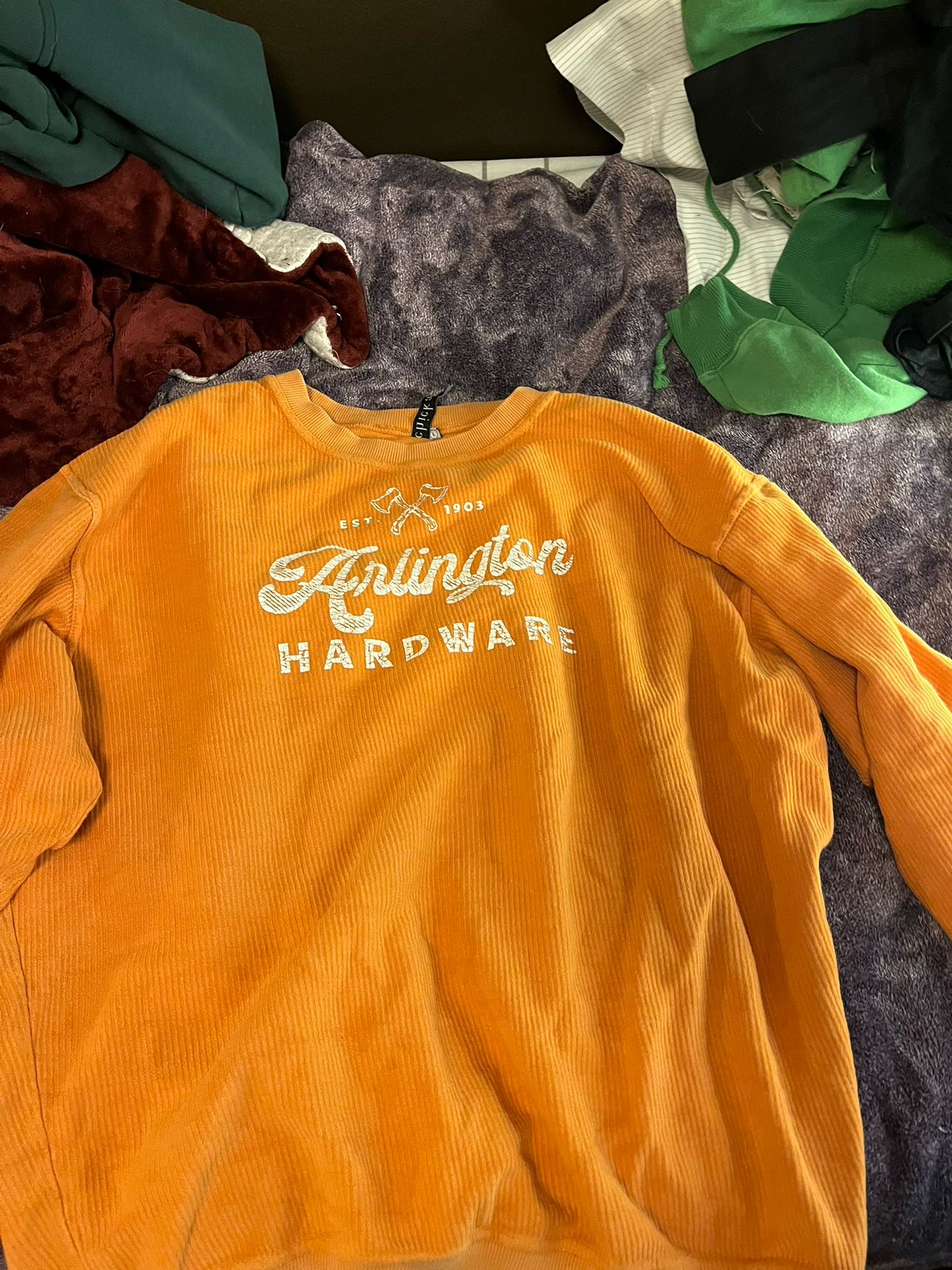 orange sweater 