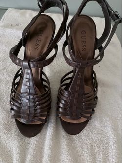 Guess Brown Sandals Size 8