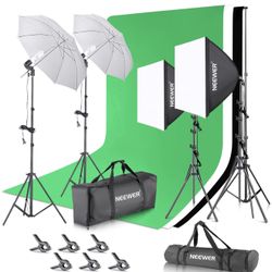 NEEWER Photography Lighting kit With backdrops 